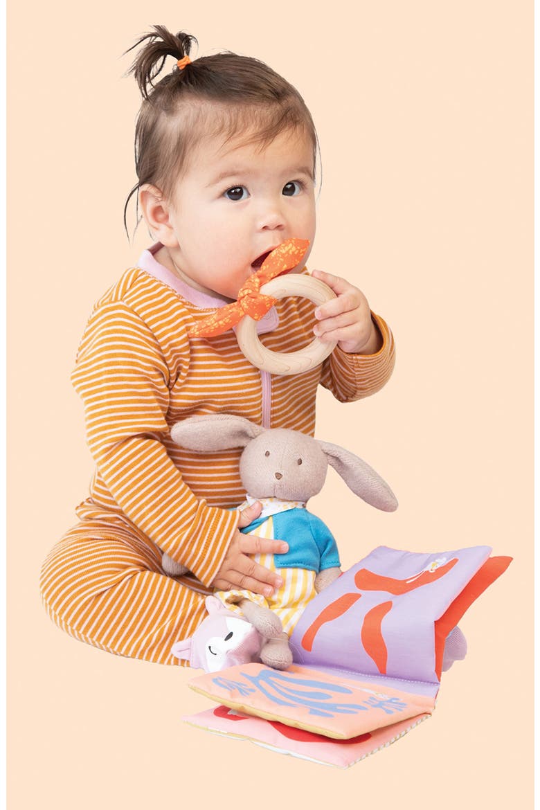 Day at the Museum Stuffed Animal, Fabric Book & Teether Set, Alternate, color, MULTICOLORED