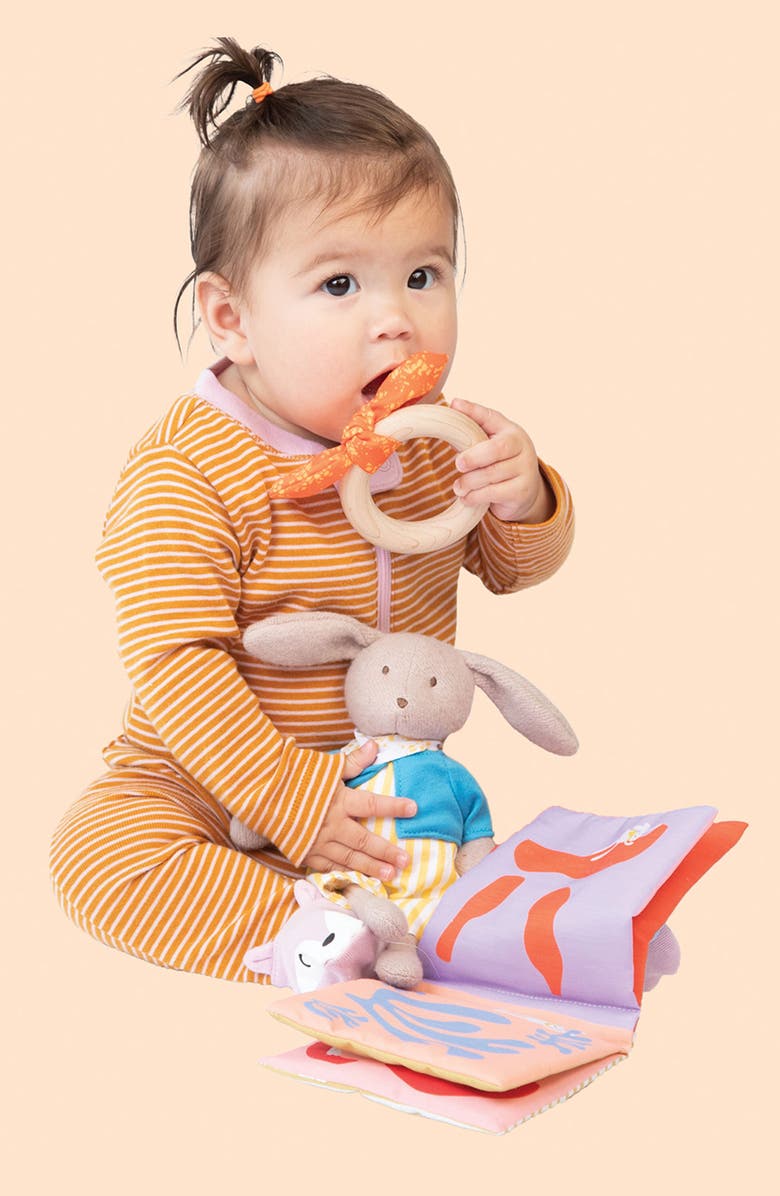 Manhattan Toy Day at the Museum Stuffed Animal, Fabric Book & Teether Set, Alternate, color, 