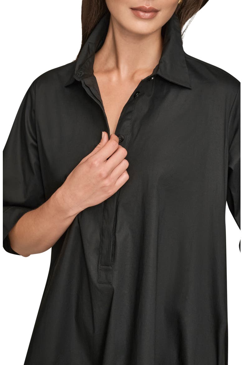 Elbow Sleeve Collar Dress, Alternate, color, BLACK
