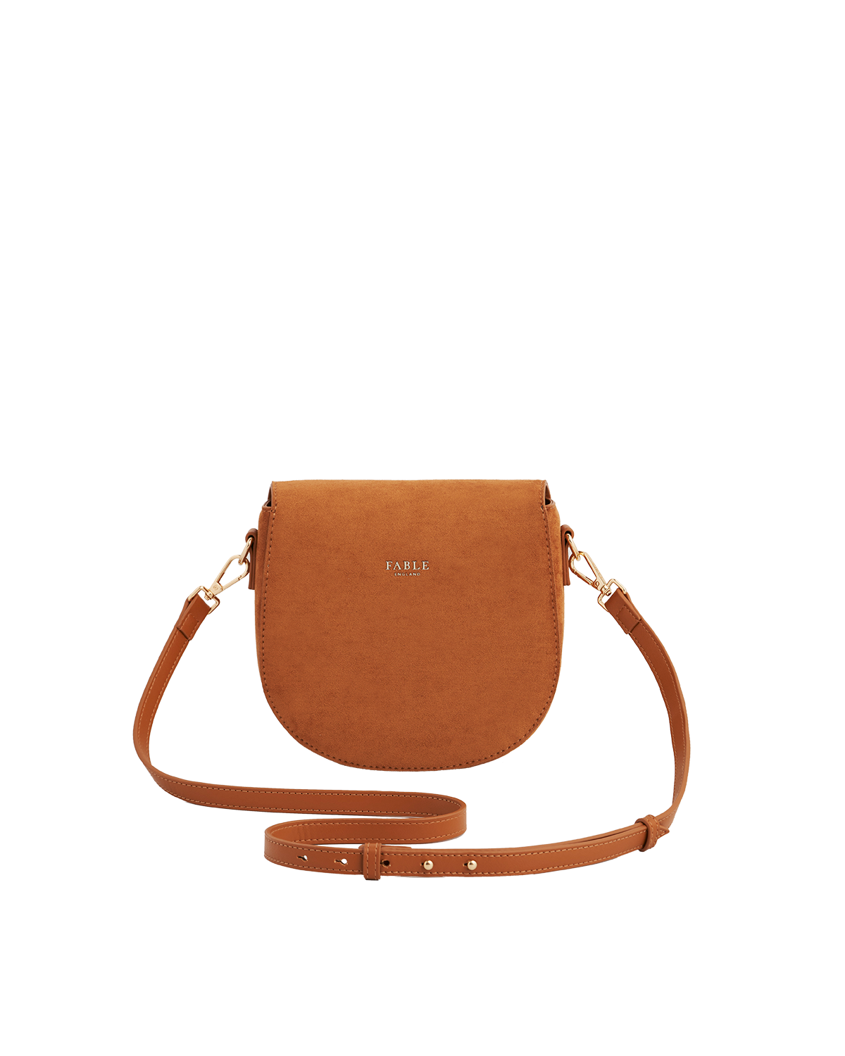 Fable England Floral Faux Suede Embroidered Saddle Purse, Alternate, color, Light/Pastel Brown