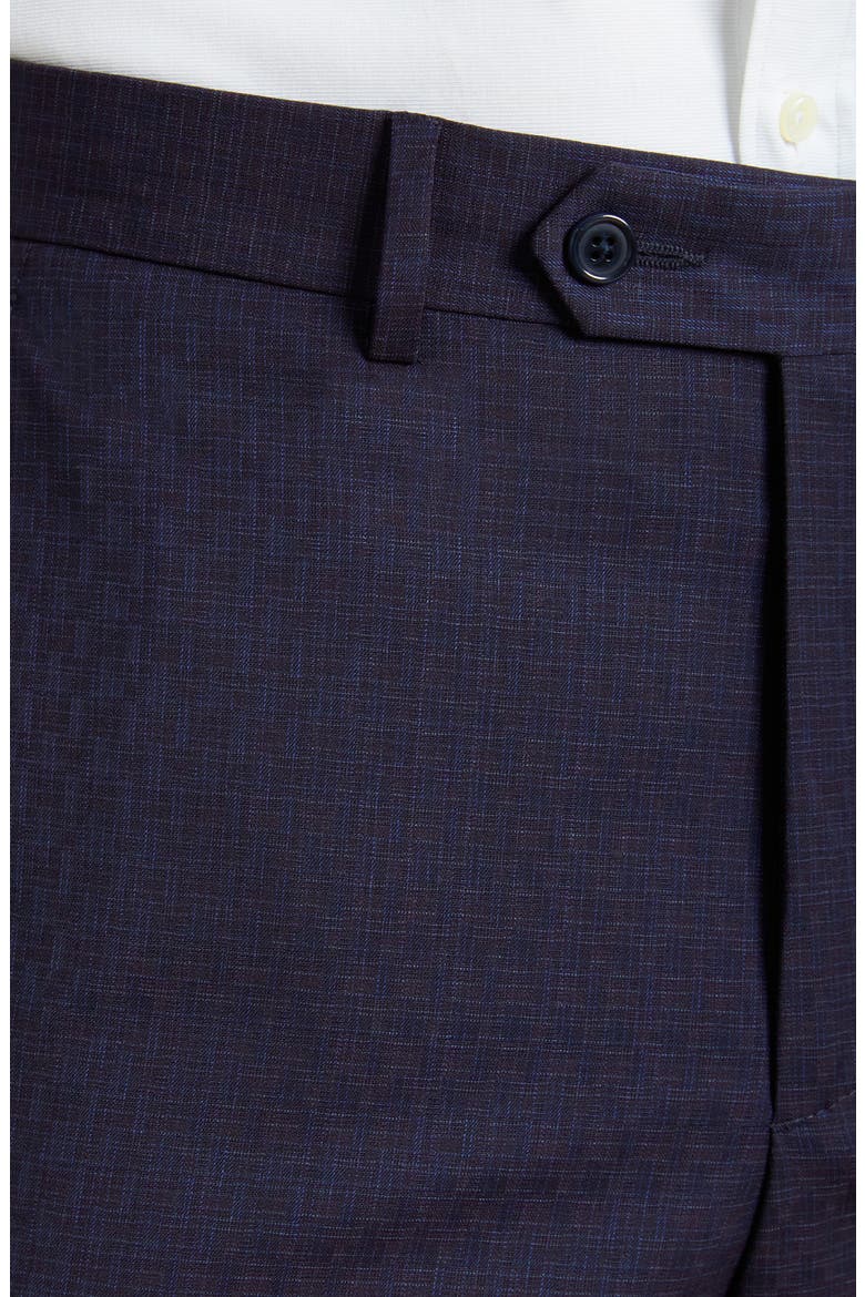 Flat Front Stretch Wool Dress Pants, Alternate, color, MIDNIGHT