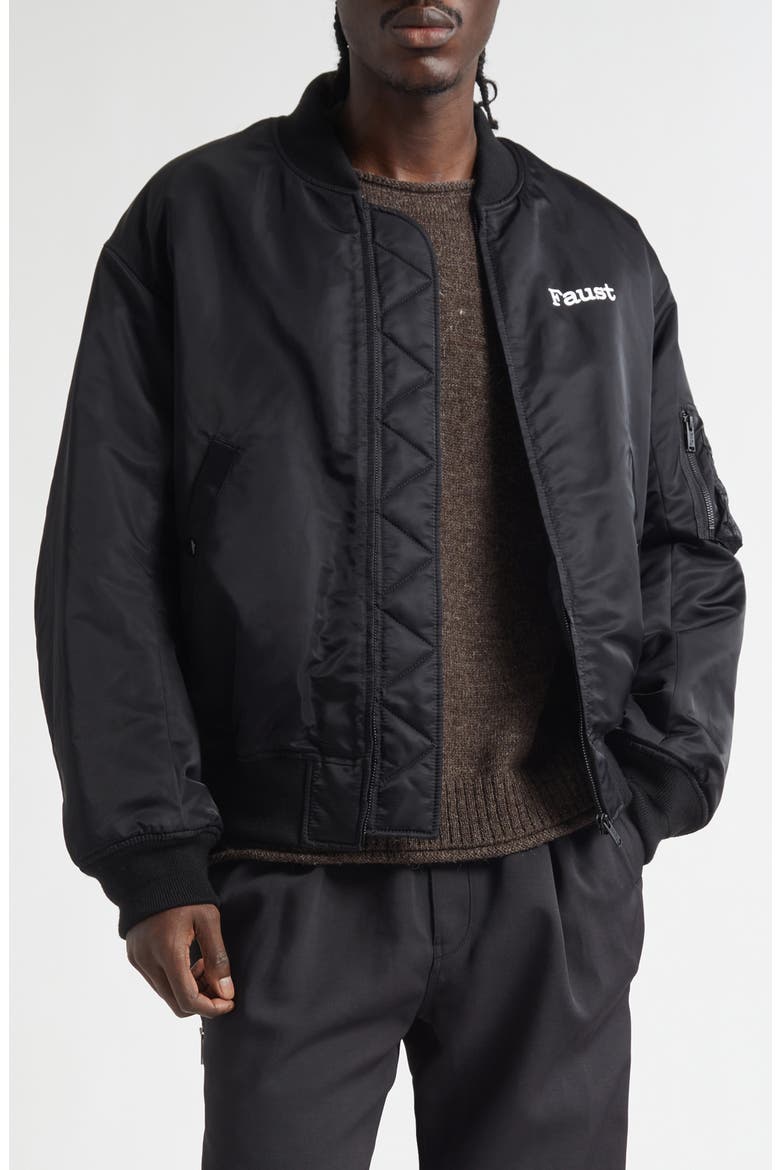 Faust Blouson Jacket, Main, color, BLACK