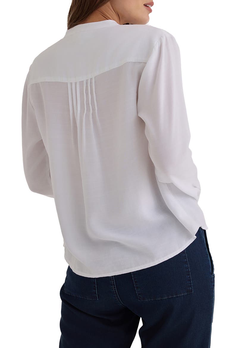 Pintuck Popover Chiffon Top, Alternate, color, WHITE