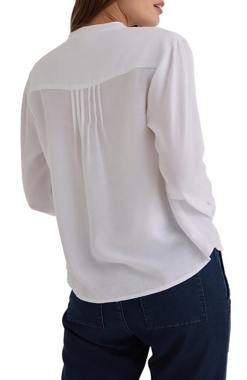 Bella Dahl Pintuck Popover Chiffon Top In White