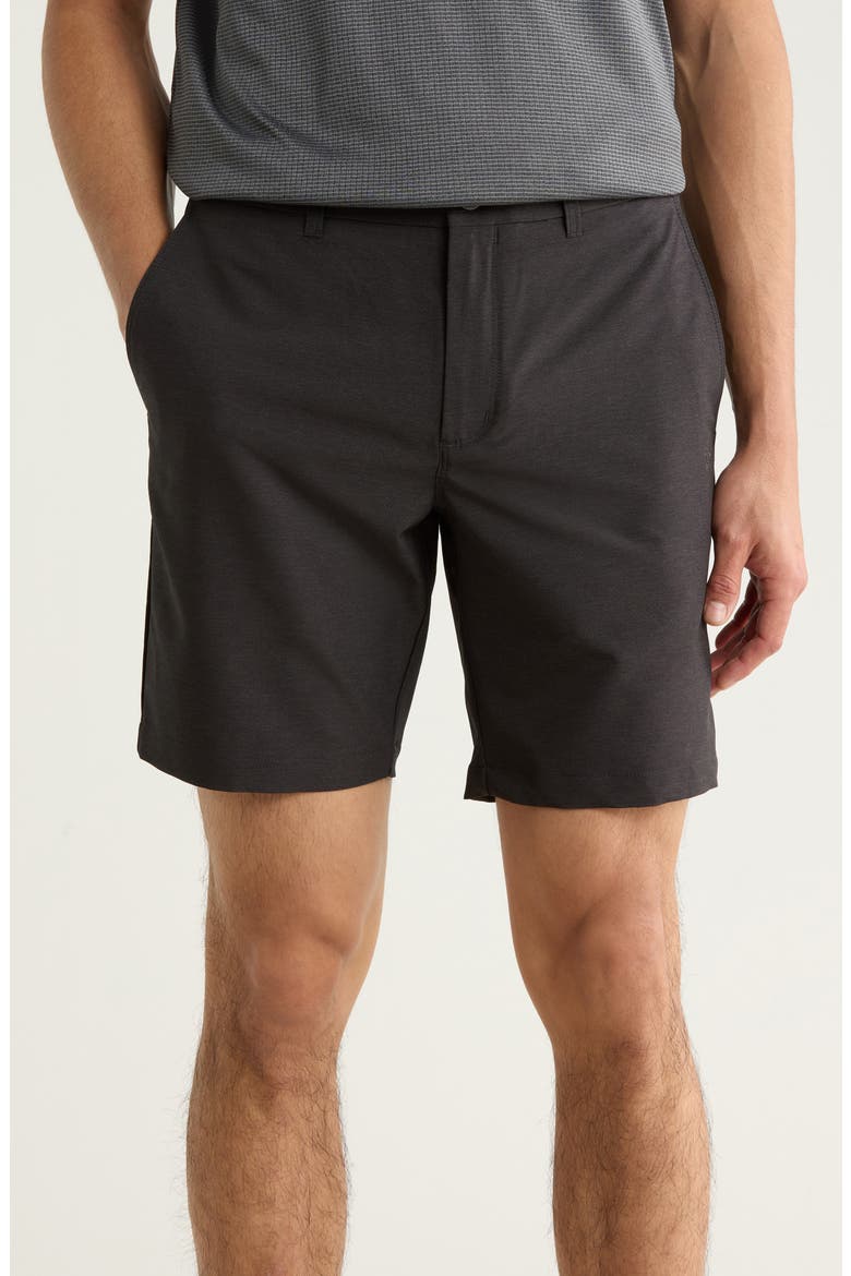 Technical Flat Front 7.5-Inch Shorts, Main, color, CAVIAR
