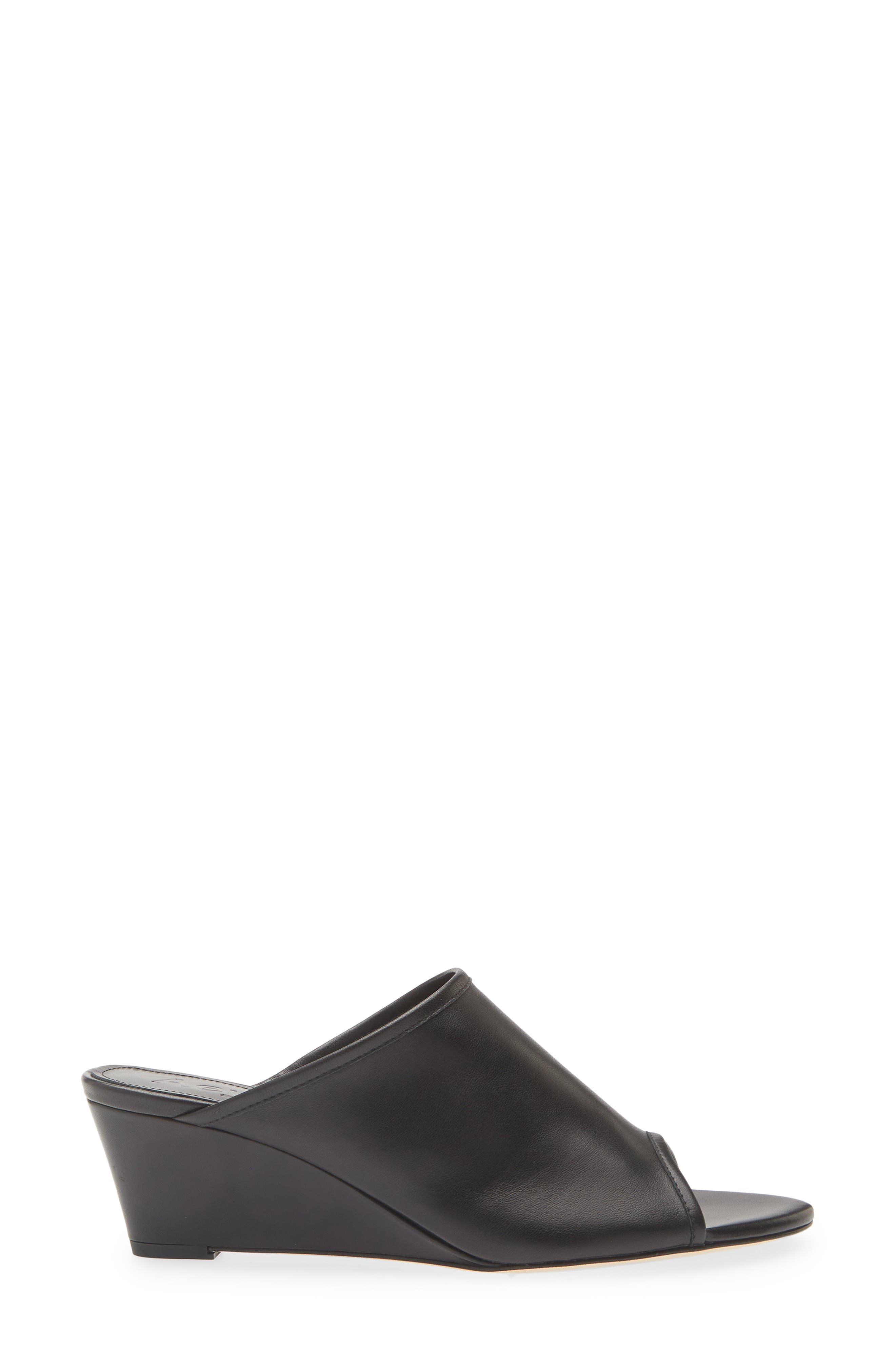 aeyde Suzanne Wedge Sandal, Alternate, color, Black