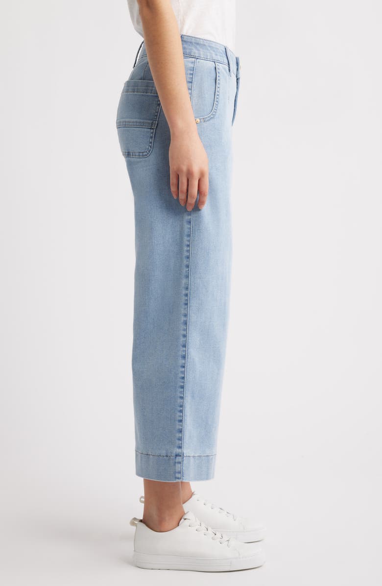 Wit & Wisdom Whitney Skyrise Crop Wide Leg Jeans, Alternate, color, Light Blue