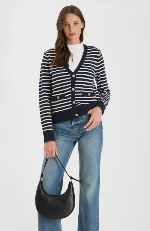 BLU PEPPER BLU PEPPER STRIPE V-NECK CARDIGAN 