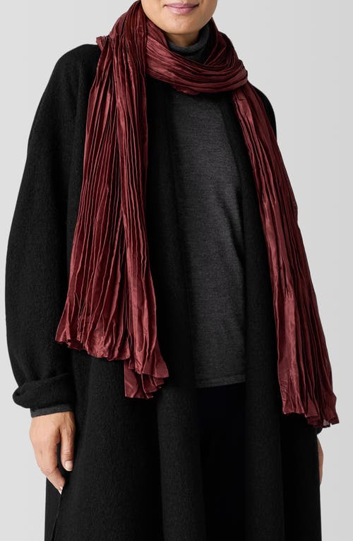 Eileen Fisher Whisper Silk Scarf In Burgundy