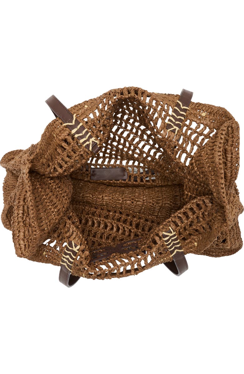 Sam Edelman Lizzie Raffia Tote, Alternate, color, Dark Brown