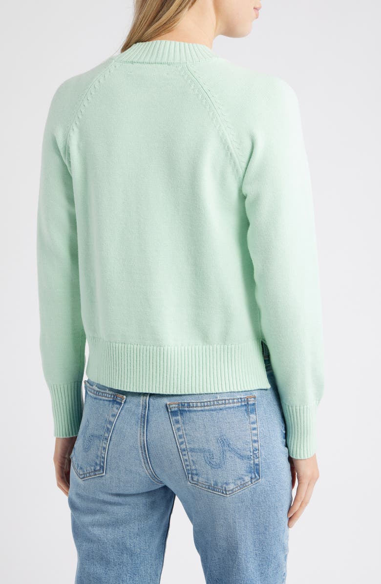 CITY BLUES Mock Neck Raglan Sleeve Sweater, Alternate, color, Mint