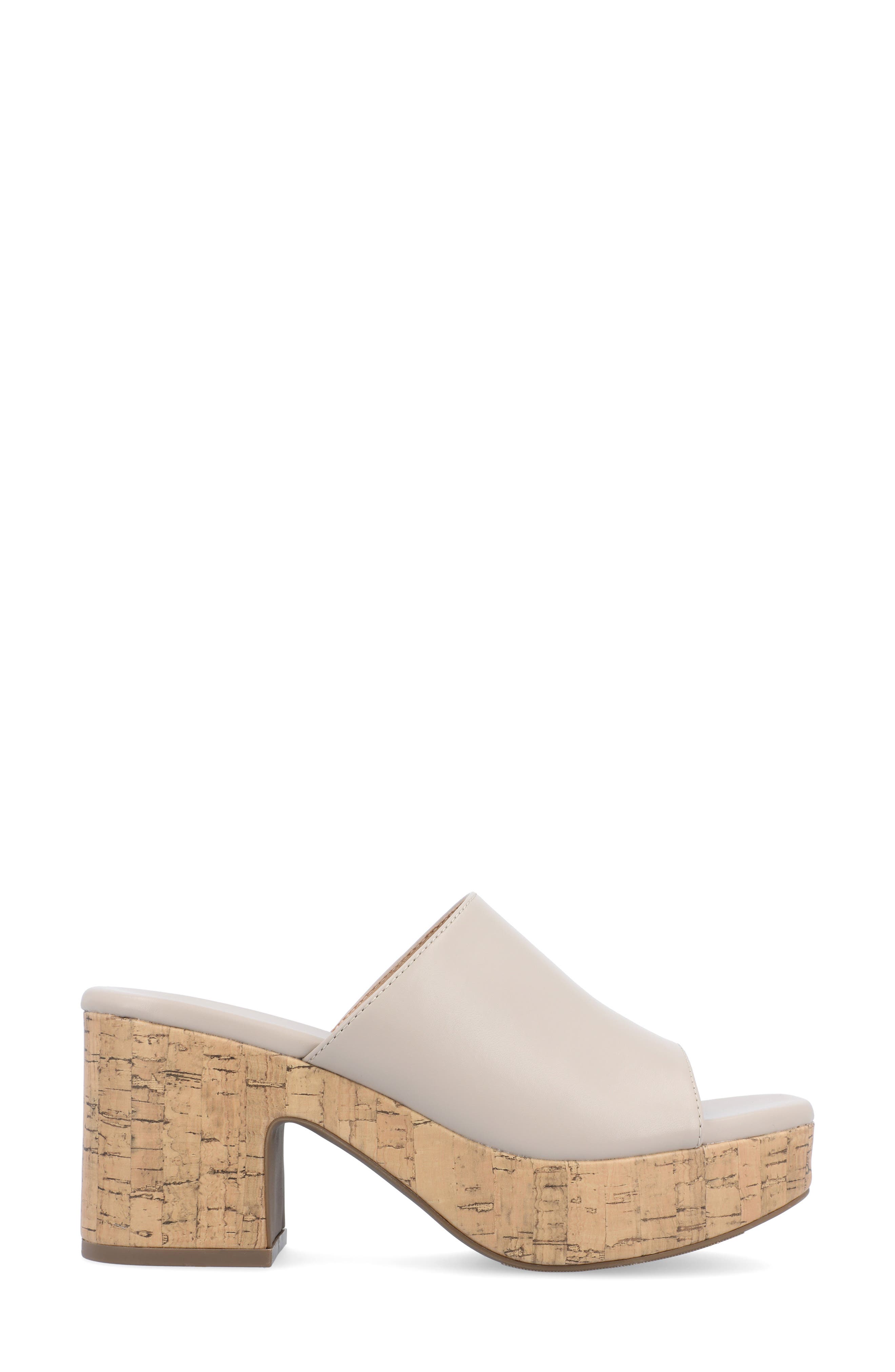 Journee Collection Astter Platform Sandal, Alternate, color, Grey
