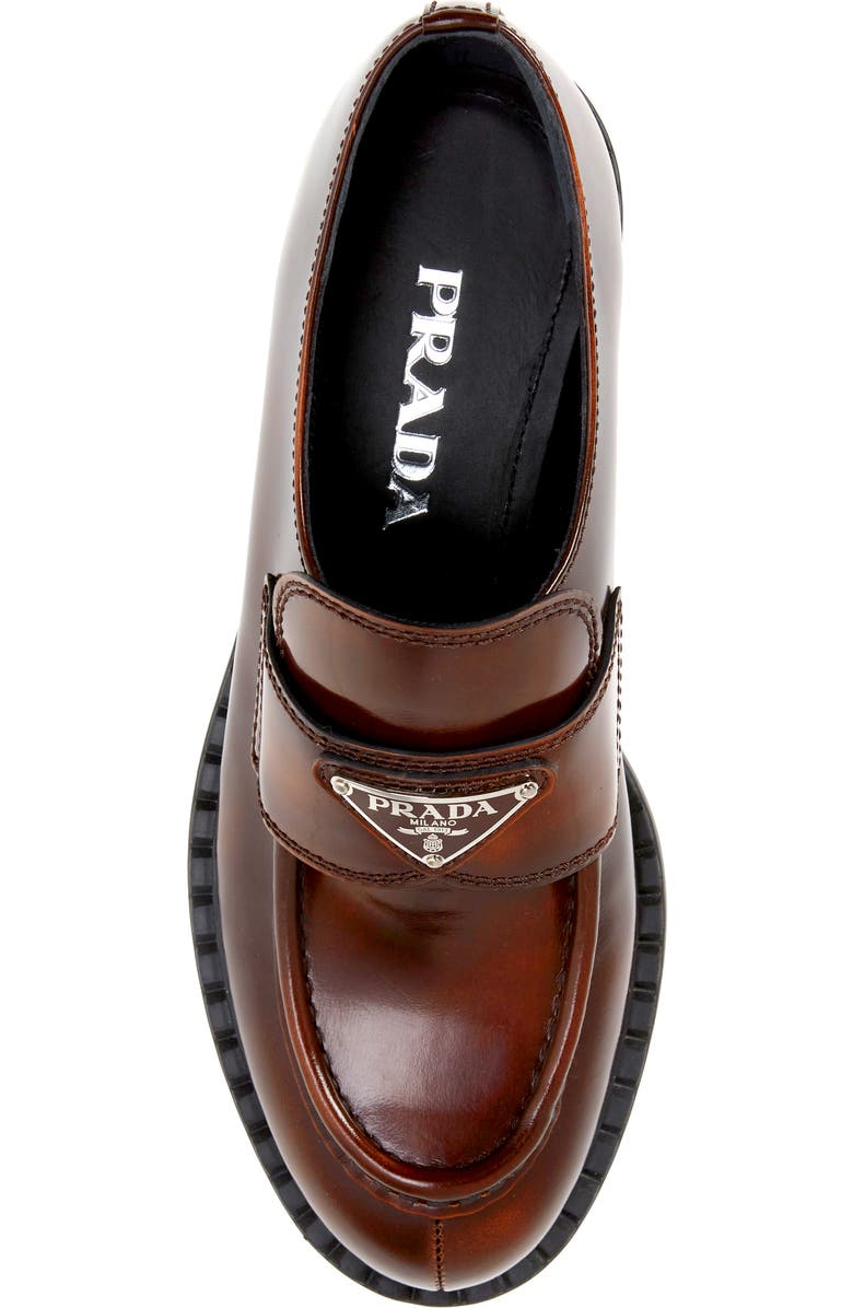 Prada Triangle Logo Loafer, Alternate, color,