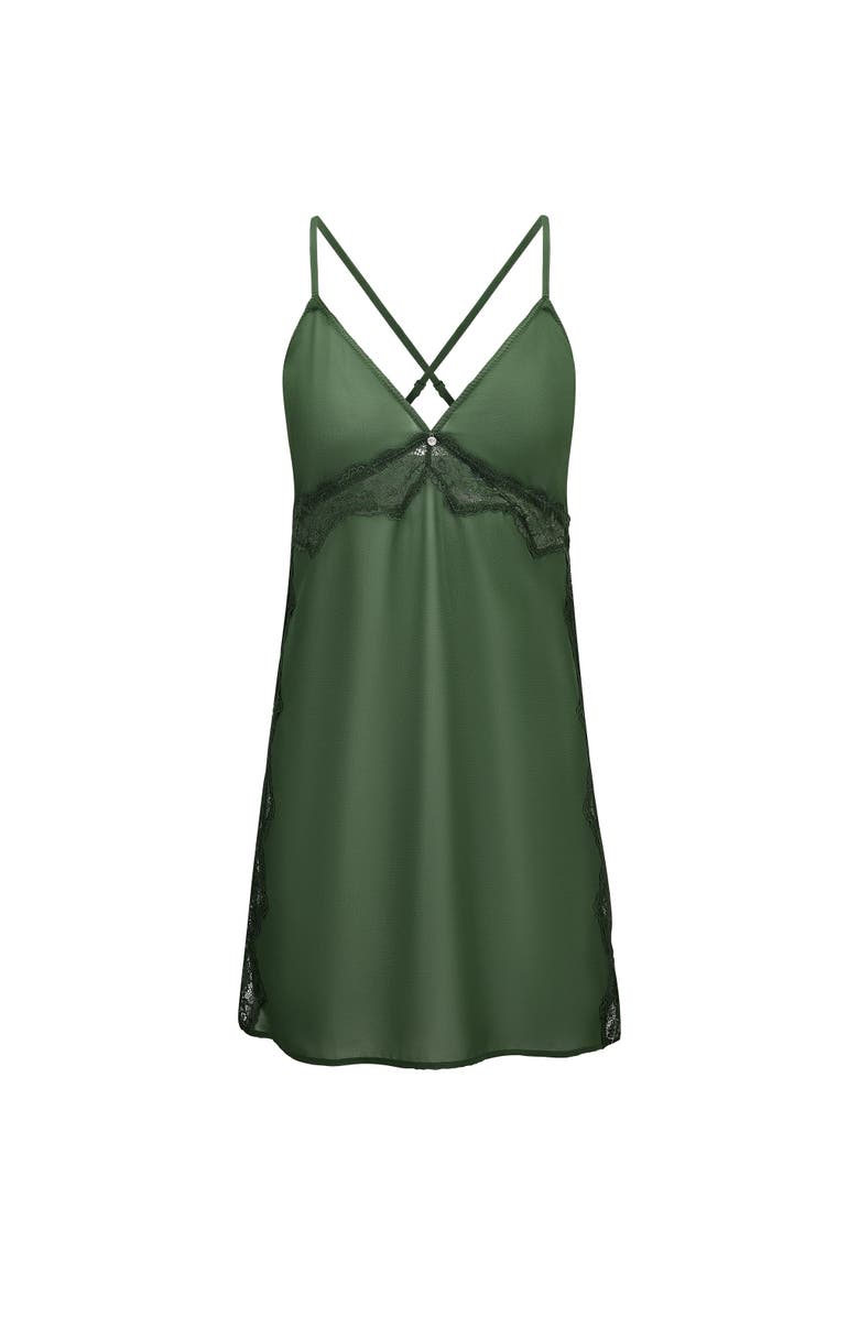 Adore Me Kelee Slip Lingerie, Alternate, color, Dark Green