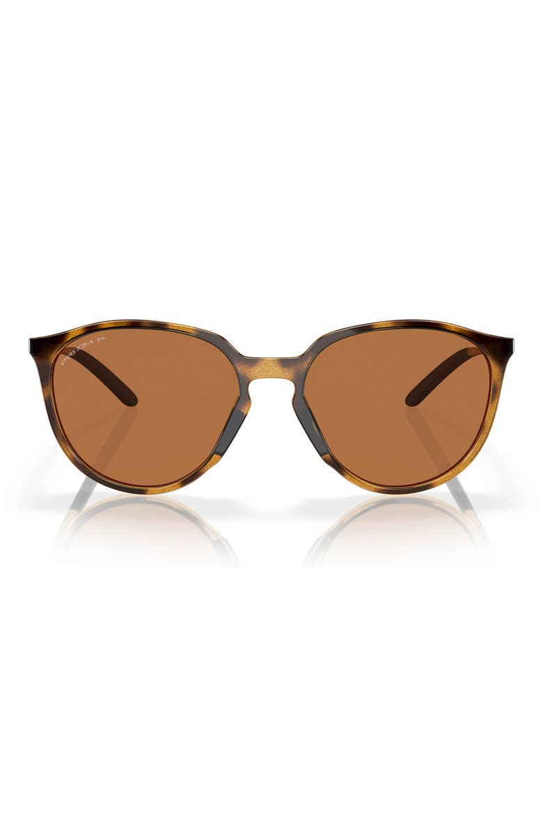 Sielo 57mm Polarized Round Sunglasses, Main, color, BRONZE