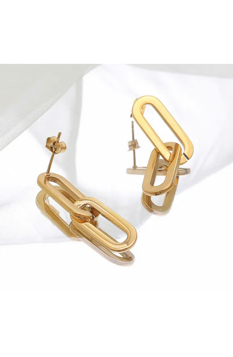 Erin McDermott Jewelry Gold Link Drops, Alternate, color, Gold