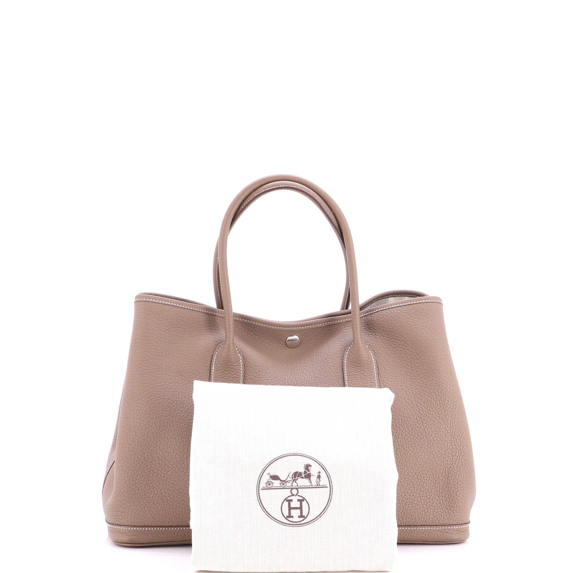 Garden Party Tote Leather 36, Alternate, color, Etoupe