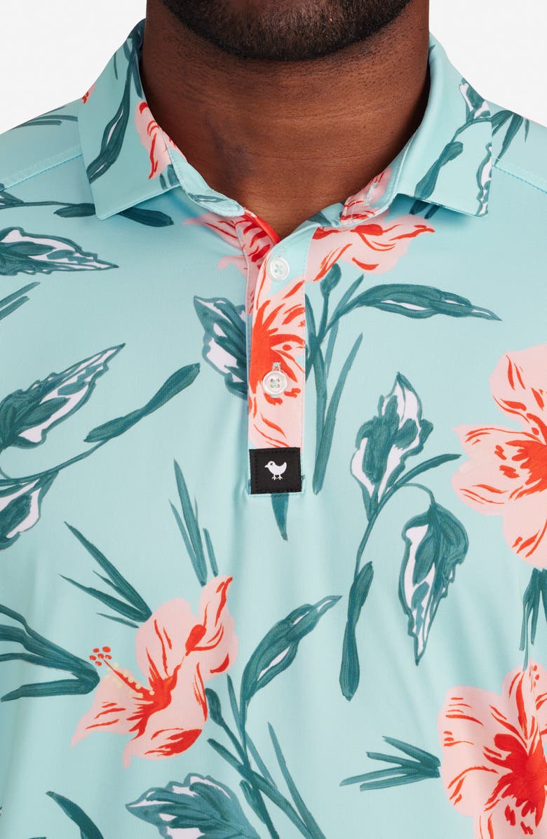 Bad Birdie Never Lei Up Performance Golf Polo, Alternate, color, 