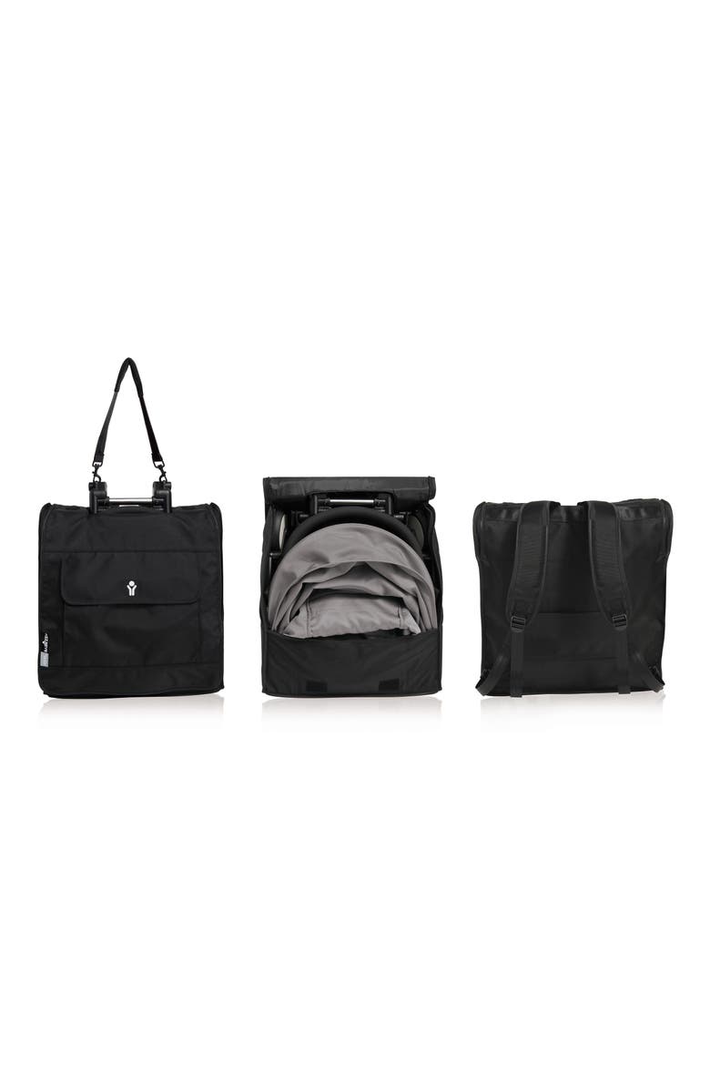 YOYO+ Complete Stroller with Travel Bag, Black Parasol & New Leg Rest, Alternate, color, BLACK/ BLACK