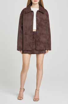 WAYF Rita Faux Suede Jacket