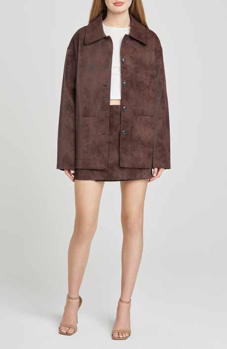 WAYF Rita Faux Suede Jacket