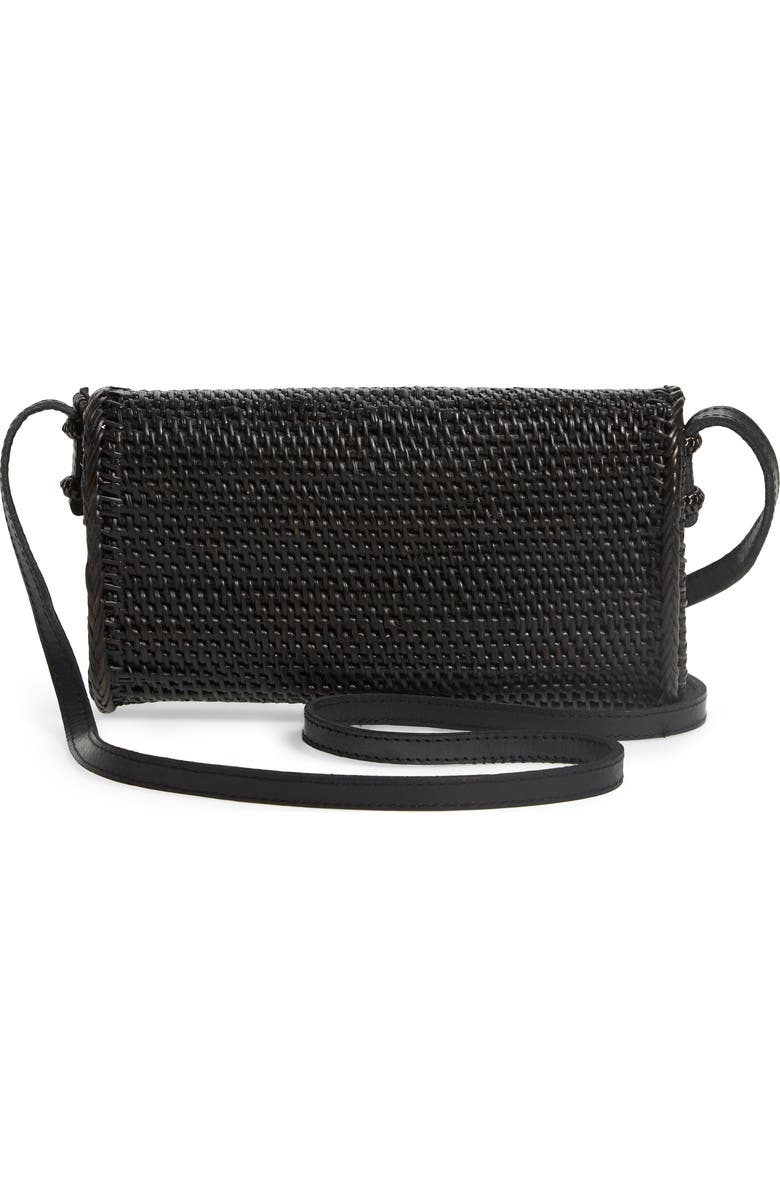 Street Level Woven Rattan Box Crossbody Bag, Alternate, color,