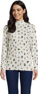 Lands' End Relaxed Cotton Long Sleeve Mock Turtleneck