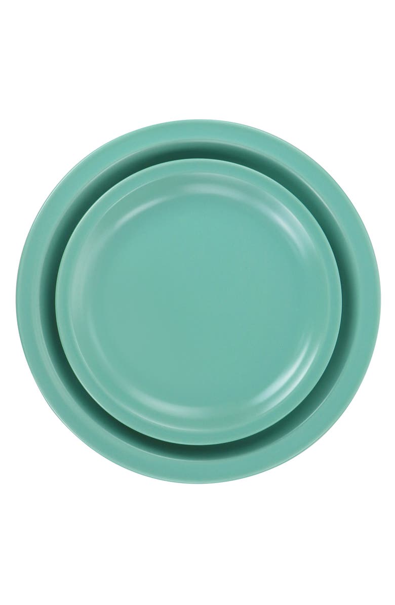 Gibson Home 16 Piece Siam Stoneware Dinnerware Set, Alternate, color, Green