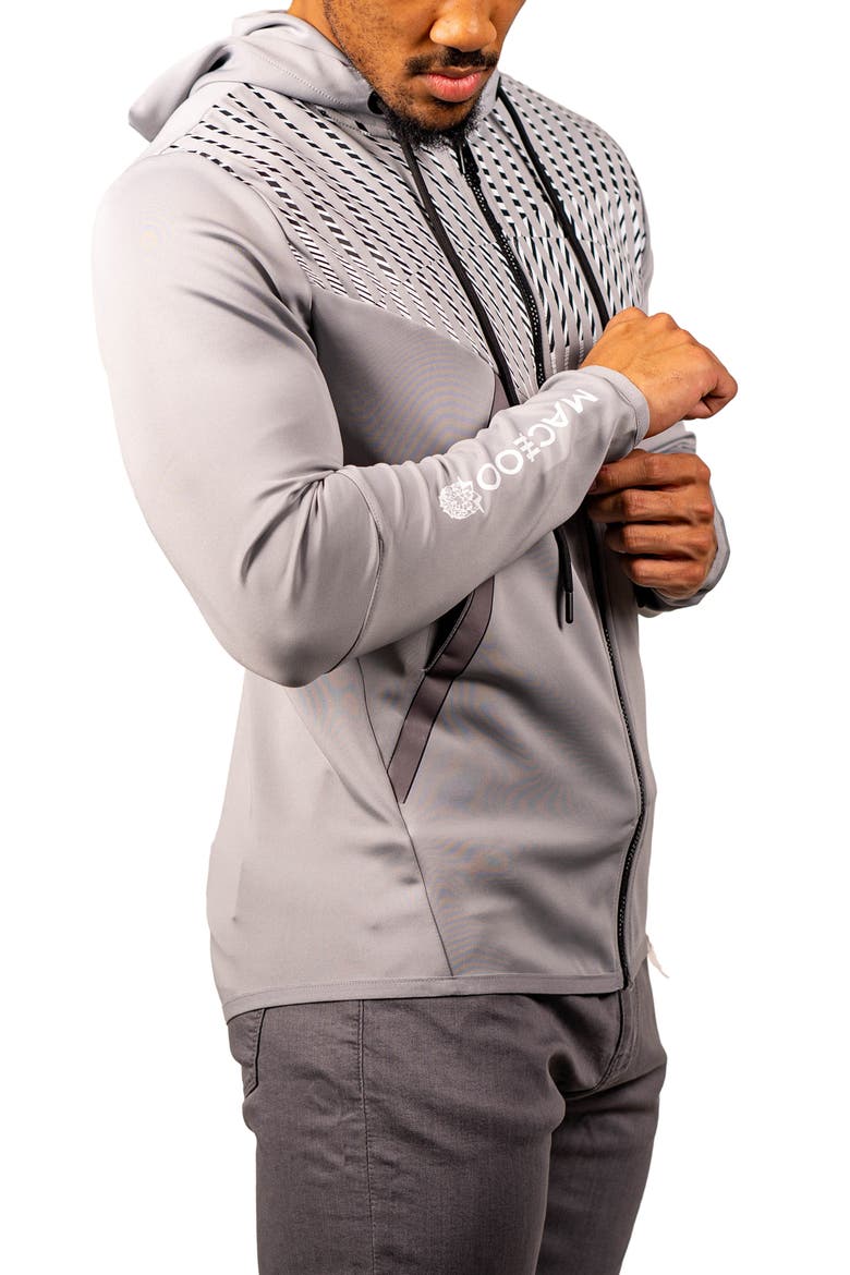 Shield Grey Zip Hoodie, Alternate, color, GREY