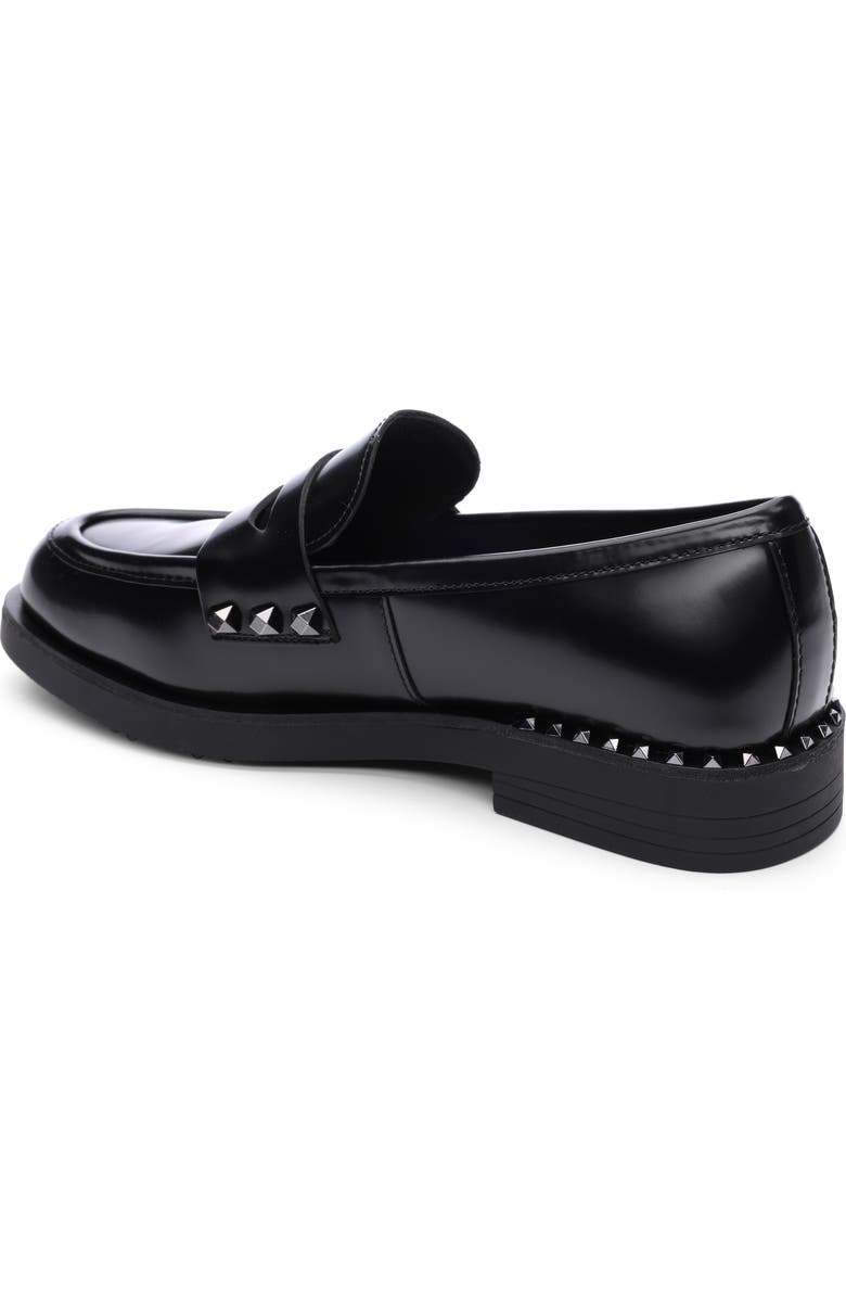 Ash Whisper Studs Leather Loafer, Alternate, color, Black