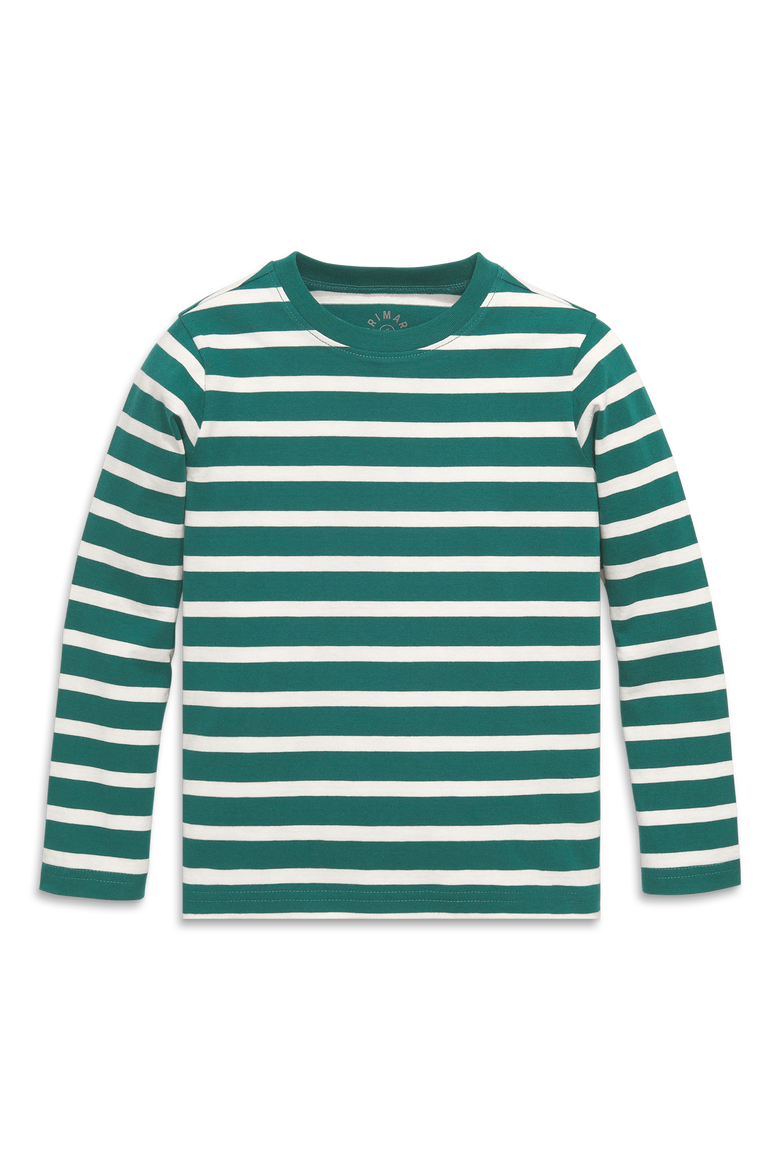 Kids Long Sleeve Tee In Stripe, Main, color, Spruce Ivory Stripe