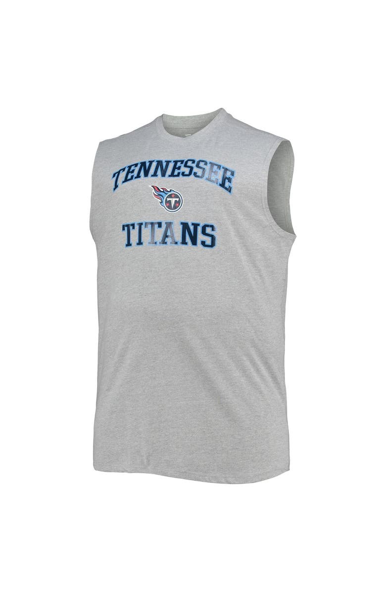 PROFILE Men's Derrick Henry Heathered Gray Tennessee Titans Big & Tall Player Name & Number Muscle Tank Top, Alternate, color, 