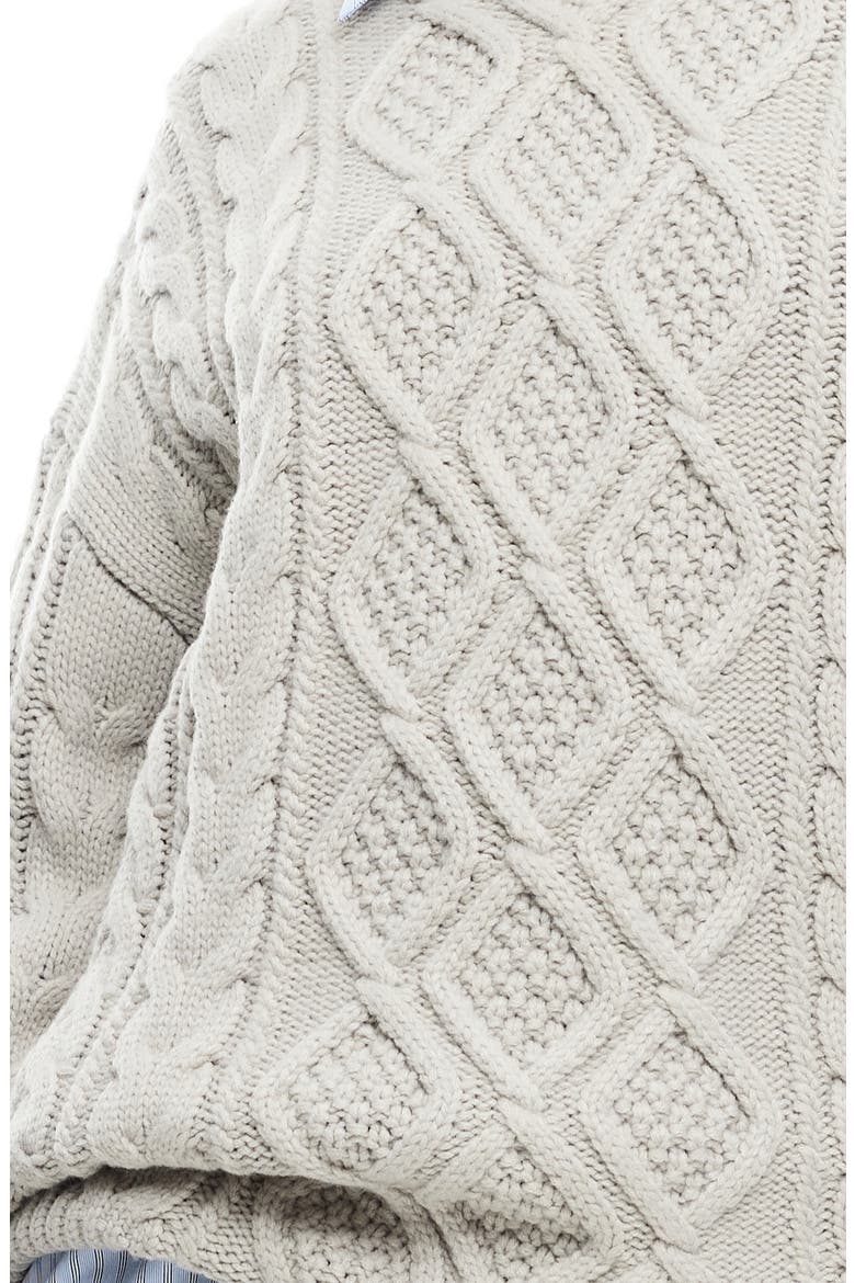 Gigi Oversize Cable Stitch Sweater, Alternate, color, CLOUD