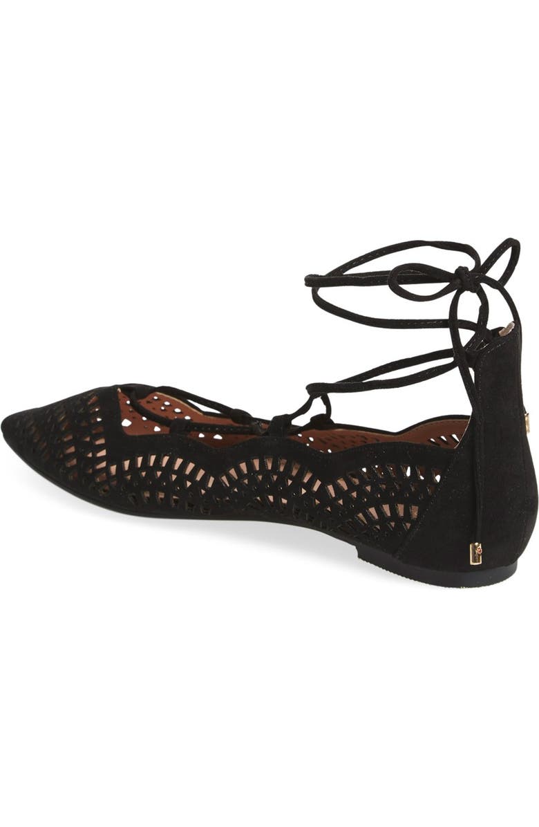 Topshop 'N Fase Laser' Ghillie Flat, Alternate, color,