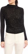 FIFTEEN TWENTY Khami Mock Neck Burnout Top