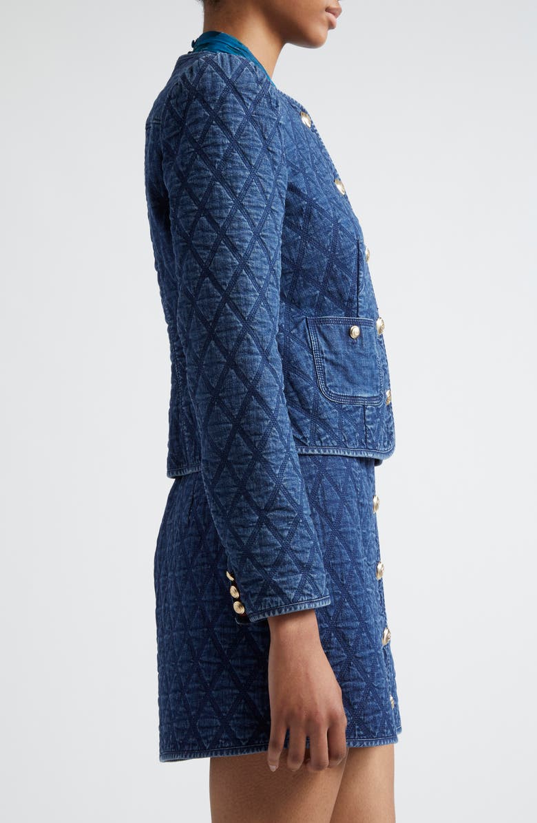 Cinq à Sept Gretchen Quilted Denim Jacket, Alternate, color,