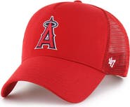 '47 Men's '47 Red Los Angeles Angels Ballpark Offside Adjustable Trucker Hat