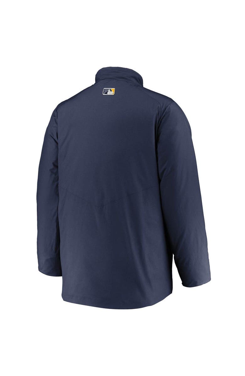 Nike Men's Nike Navy Milwaukee Brewers Authentic Collection Dugout Full-Zip Jacket, Alternate, color,