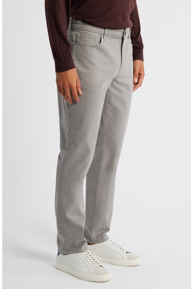 Dylan Slim Fit Peached Stretch Cotton Pants, Alternate, color, MOUSE