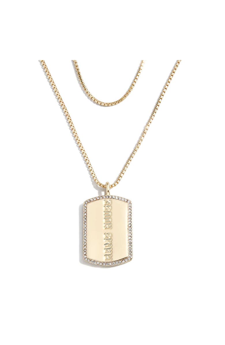 WEAR by Erin Andrews x Baublebar Los Angeles Rams Gold Dog Tag Necklace, Alternate, color, 