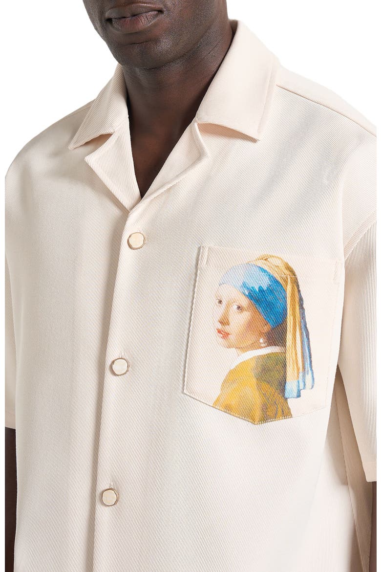 Stephane "A Girl With A Pearl Earring" Boxy Shirt, Alternate, color, Cream