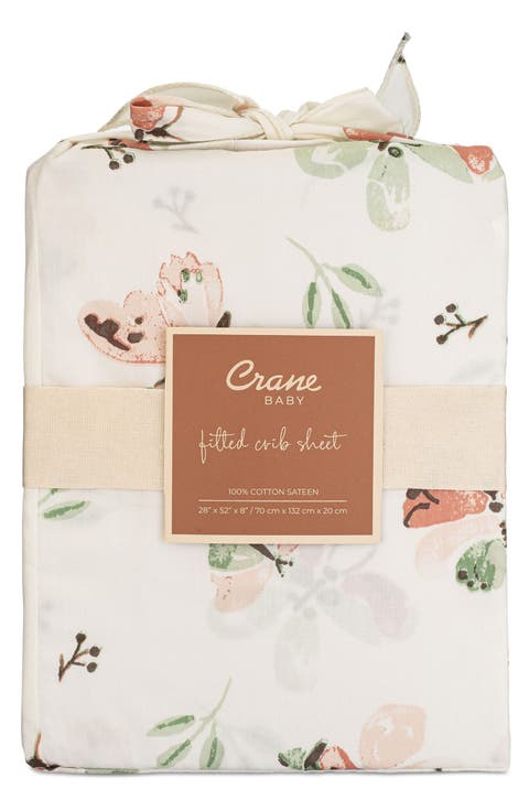 Cotton Sateen Fitted Crib Sheet