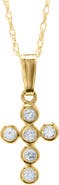 Mignonette Gold Cross Pendant Necklace