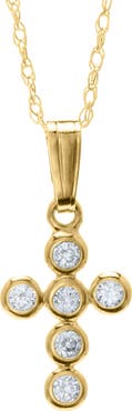 Mignonette Gold Cross Pendant Necklace