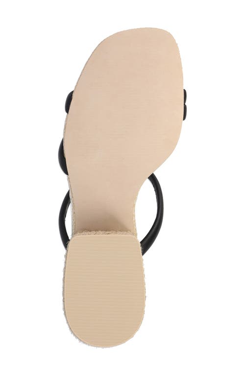 Mia Inara Espadrille Slide Sandal In Black