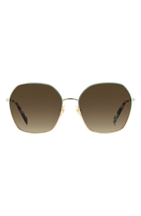 kenna 57mm square sunglasses
