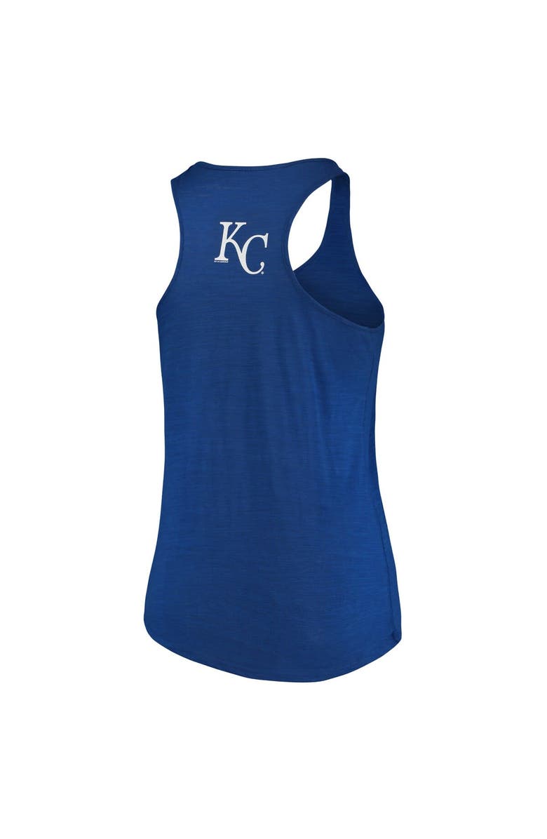 SOFT AS A GRAPE Women's Soft as a Grape Royal Kansas City Royals Plus Size Swing for the Fences Racerback Tank Top, Alternate, color, 