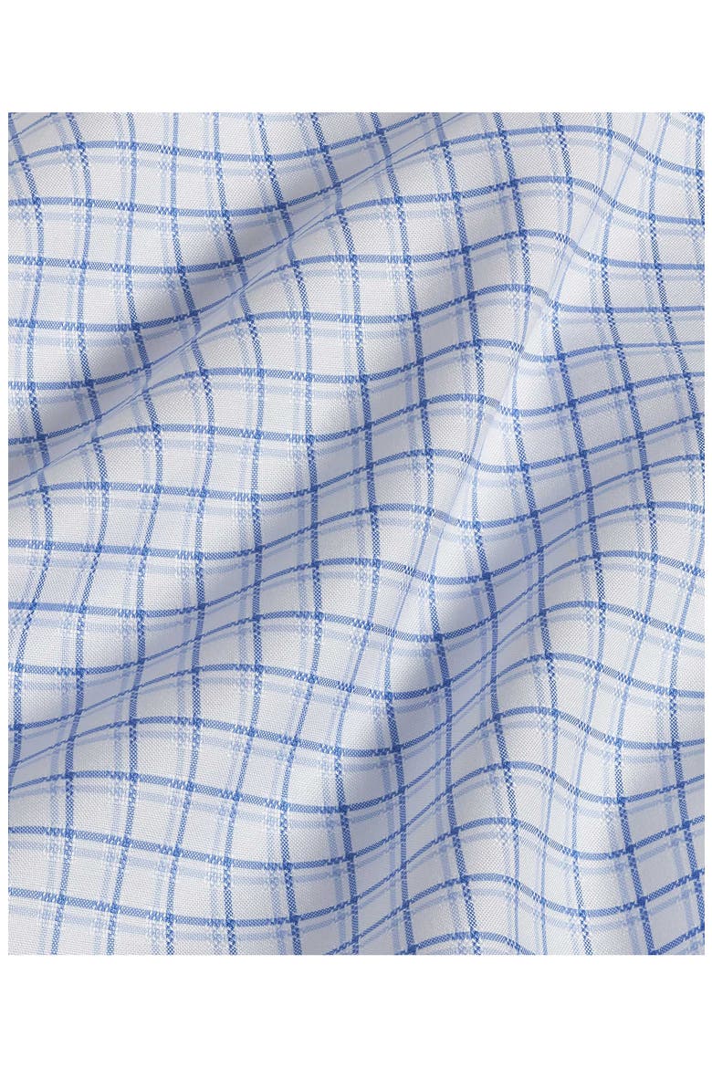 Trim Fit Check Cotton Dobby Dress Shirrt, Alternate, color, WHITE/ BLUE