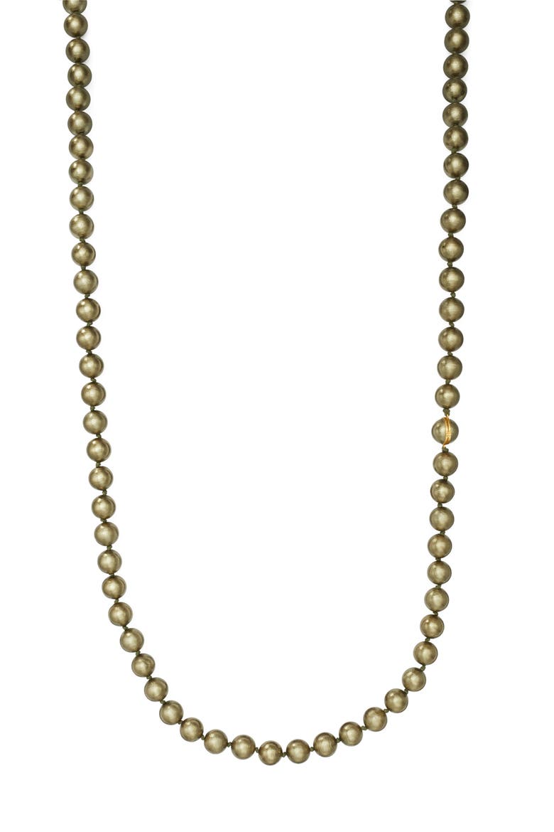 Imitation Pearl Convertible Necklace, Main, color, ROLLED GOLD/GREEN GOLD