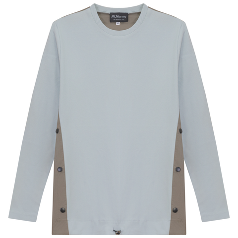 Maternity Ribbed Drawstring Hem Long Sleeve Top Shirt Combo